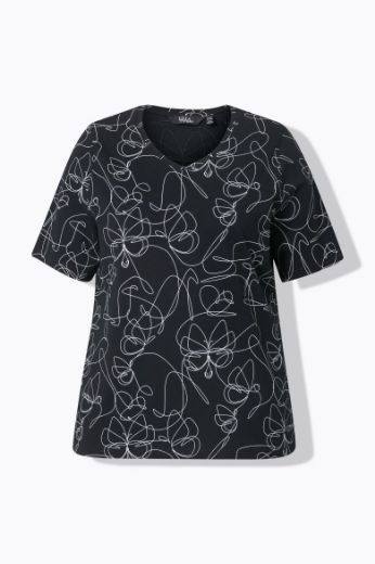 Moda za polnejše Majica kratkih rukava V ovratnika plus velikost, xxl, Ulla Popken in Johann Popken (JP1880)