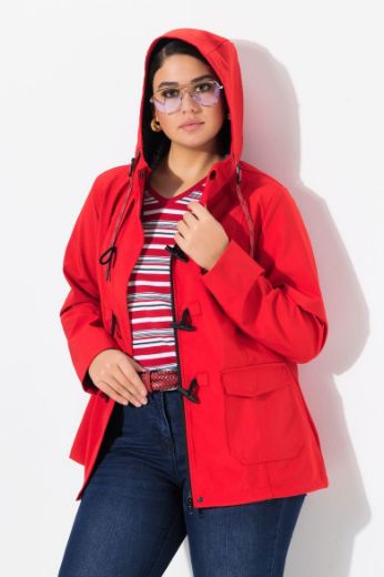 Moda za polnejše Jakna s kapuljačom vodootporna plus velikost, xxl, Ulla Popken in Johann Popken (JP1880)