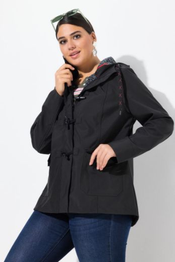 Moda za polnejše Jakna s kapuljačom vodootporna plus velikost, xxl, Ulla Popken in Johann Popken (JP1880)