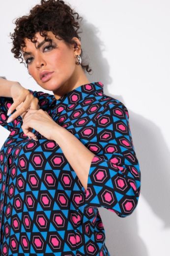 Moda za polnejše Bluza 3/4 rukava dužeg A kroja plus velikost, xxl, Ulla Popken in Johann Popken (JP1880)