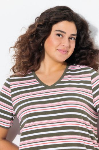 Moda za polnejše Majica kratkih rukava V ovratnika plus velikost, xxl, Ulla Popken in Johann Popken (JP1880)
