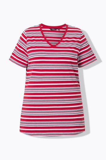 Moda za polnejše Majica kratkih rukava V ovratnika plus velikost, xxl, Ulla Popken in Johann Popken (JP1880)