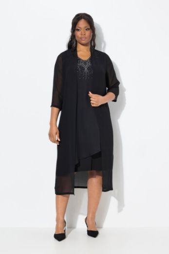 Moda za polnejše Bluza 3/4 rukava dužeg kroja plus velikost, xxl, Ulla Popken in Johann Popken (JP1880)