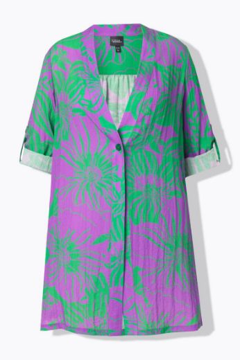 Moda za polnejše Bluza na kopčanje dužeg kroja plus velikost, xxl, Ulla Popken in Johann Popken (JP1880)