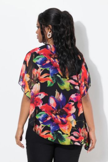 Moda za polnejše Bluza dvoslojna okruglog ovratnika plus velikost, xxl, Ulla Popken in Johann Popken (JP1880)