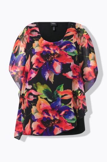 Moda za polnejše Bluza dvoslojna okruglog ovratnika plus velikost, xxl, Ulla Popken in Johann Popken (JP1880)