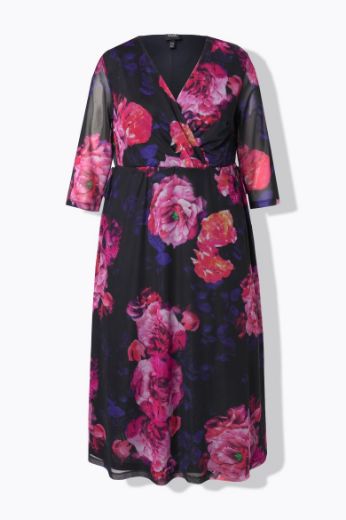 Moda za polnejše Haljina maxi V ovratnika plus velikost, xxl, Ulla Popken in Johann Popken (JP1880)
