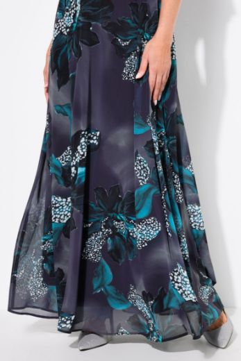 Moda za polnejše Haljina maxi V ovratnika plus velikost, xxl, Ulla Popken in Johann Popken (JP1880)