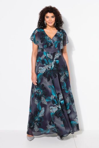 Moda za polnejše Haljina maxi V ovratnika plus velikost, xxl, Ulla Popken in Johann Popken (JP1880)