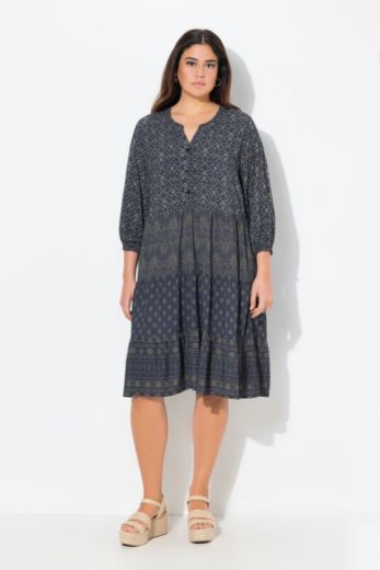 Moda za polnejše Haljina 3/4 rukava A kroja plus velikost, xxl, Ulla Popken in Johann Popken (JP1880)