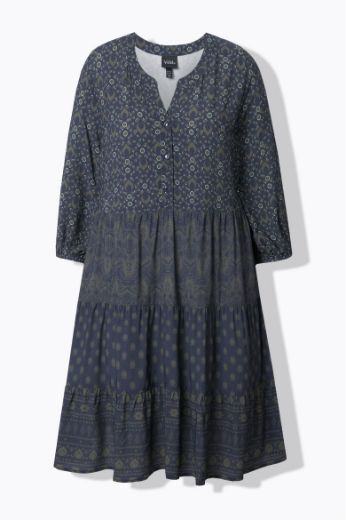 Moda za polnejše Haljina 3/4 rukava A kroja plus velikost, xxl, Ulla Popken in Johann Popken (JP1880)