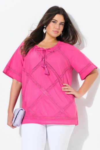 Moda za polnejše Bluza A kroja okruglog ovratnika plus velikost, xxl, Ulla Popken in Johann Popken (JP1880)