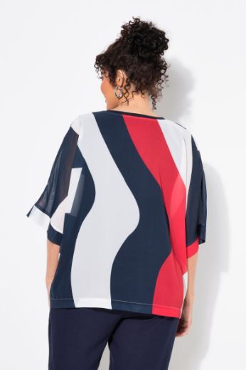 Moda za polnejše Majica 3/4 rukava V ovratnika plus velikost, xxl, Ulla Popken in Johann Popken (JP1880)