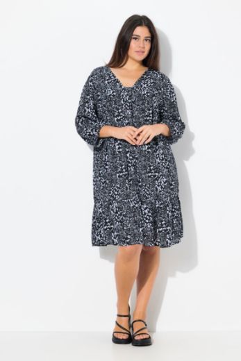 Moda za polnejše Haljina 3/4 rukava A kroja plus velikost, xxl, Ulla Popken in Johann Popken (JP1880)