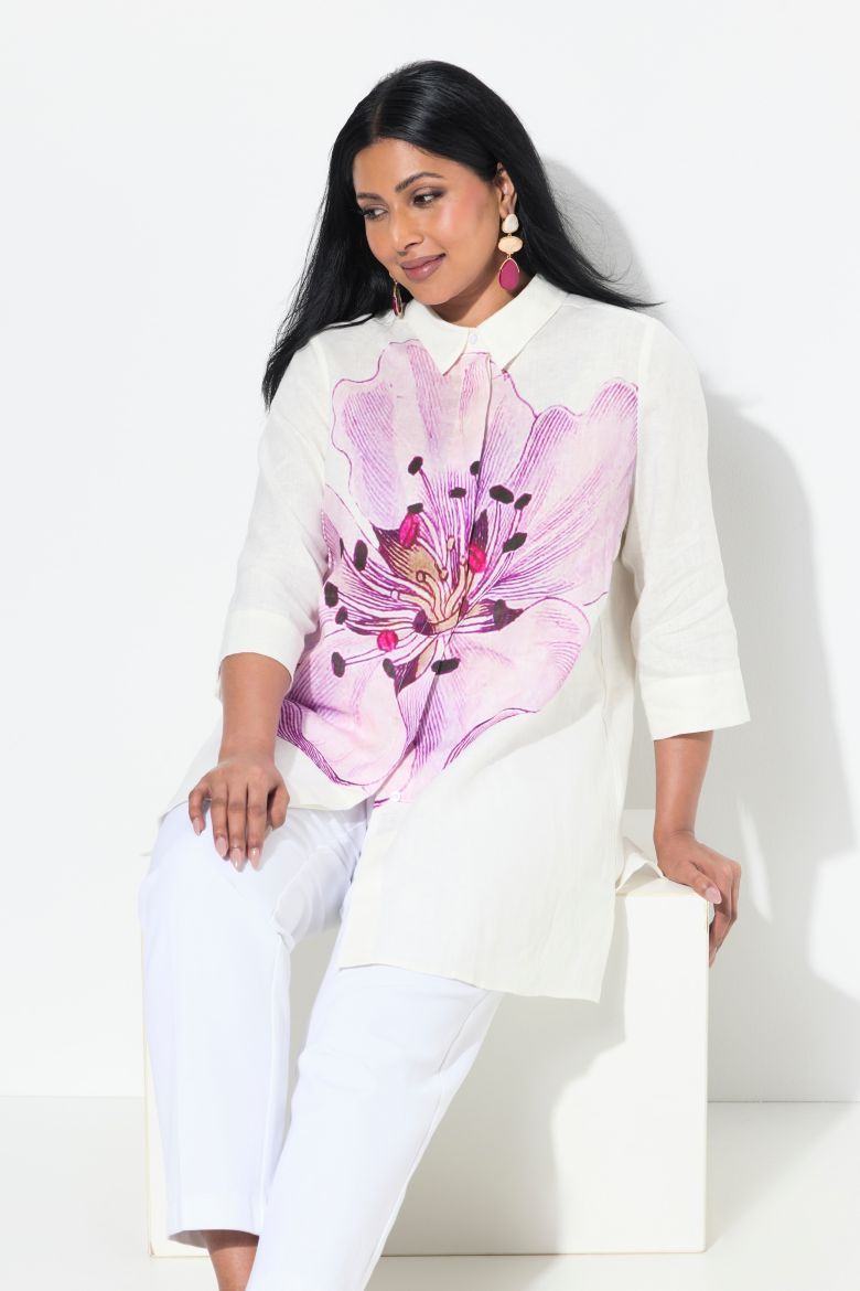 Moda za polnejše Bluza 3/4 rukava A kroja plus velikost, xxl, Ulla Popken in Johann Popken (JP1880)