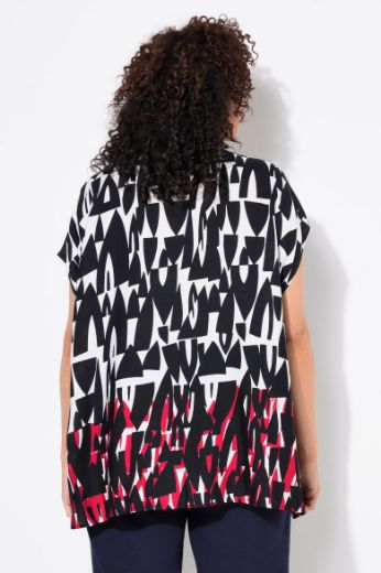 Moda za polnejše Bluza kratkih rukava V ovratnika plus velikost, xxl, Ulla Popken in Johann Popken (JP1880)