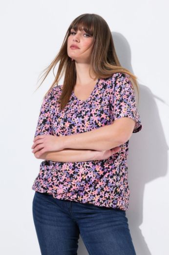 Moda za polnejše Majica kratkih rukava V ovratnika plus velikost, xxl, Ulla Popken in Johann Popken (JP1880)