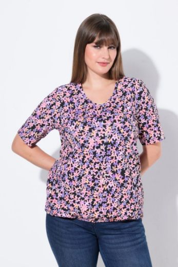 Moda za polnejše Majica kratkih rukava V ovratnika plus velikost, xxl, Ulla Popken in Johann Popken (JP1880)