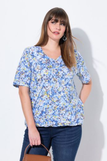 Moda za polnejše Majica kratkih rukava V ovratnika plus velikost, xxl, Ulla Popken in Johann Popken (JP1880)