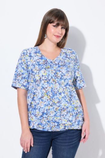 Moda za polnejše Majica kratkih rukava V ovratnika plus velikost, xxl, Ulla Popken in Johann Popken (JP1880)