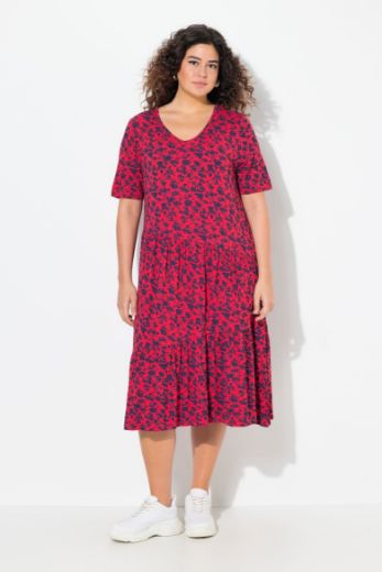 Moda za polnejše Haljina midi A kroja na volane plus velikost, xxl, Ulla Popken in Johann Popken (JP1880)
