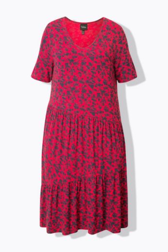 Moda za polnejše Haljina midi A kroja na volane plus velikost, xxl, Ulla Popken in Johann Popken (JP1880)