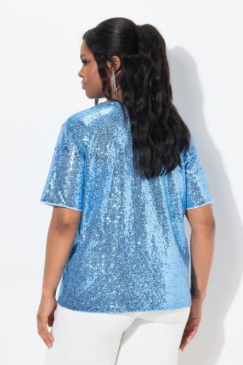 Moda za polnejše Bluza kratkih rukava V ovratnika plus velikost, xxl, Ulla Popken in Johann Popken (JP1880)