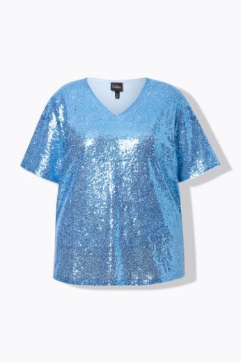 Moda za polnejše Bluza kratkih rukava V ovratnika plus velikost, xxl, Ulla Popken in Johann Popken (JP1880)