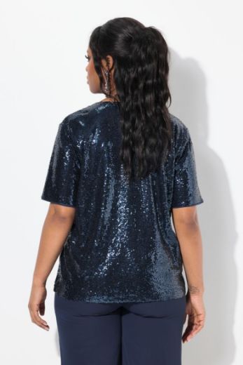 Moda za polnejše Bluza kratkih rukava V ovratnika plus velikost, xxl, Ulla Popken in Johann Popken (JP1880)