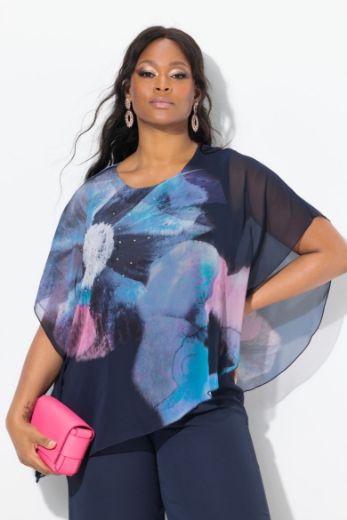 Moda za polnejše Bluza od šifona cvjetnog uzorka plus velikost, xxl, Ulla Popken in Johann Popken (JP1880)