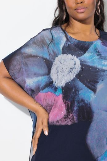 Moda za polnejše Bluza od šifona cvjetnog uzorka plus velikost, xxl, Ulla Popken in Johann Popken (JP1880)
