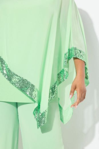 Moda za polnejše Bluza od šifona A kroja plus velikost, xxl, Ulla Popken in Johann Popken (JP1880)
