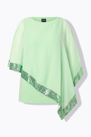 Moda za polnejše Bluza od šifona A kroja plus velikost, xxl, Ulla Popken in Johann Popken (JP1880)