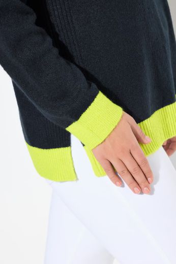 Moda za polnejše Pulover dugih rukava V ovratnika plus velikost, xxl, Ulla Popken in Johann Popken (JP1880)