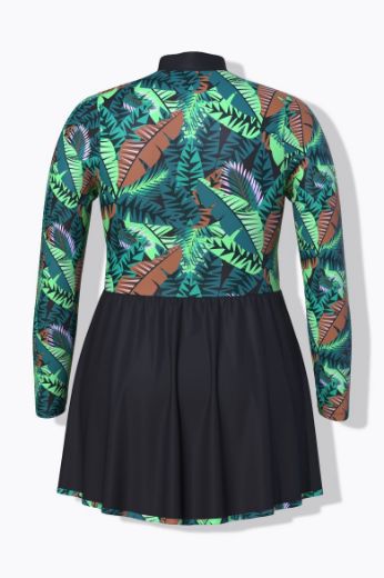 Moda za polnejše Kupaći kostim haljina dugih rukava plus velikost, xxl, Ulla Popken in Johann Popken (JP1880)