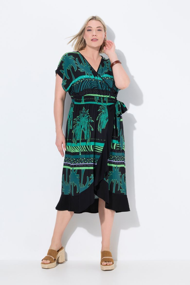 Moda za polnejše Haljina kaftan kratkih rukava plus velikost, xxl, Ulla Popken in Johann Popken (JP1880)