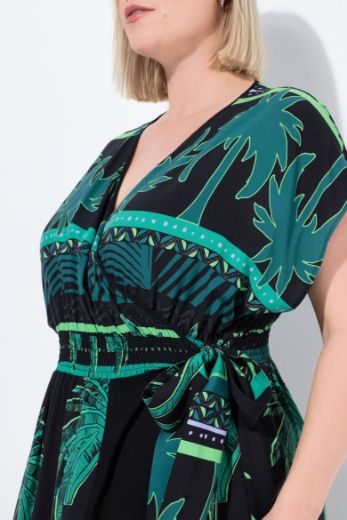 Moda za polnejše Haljina kaftan kratkih rukava plus velikost, xxl, Ulla Popken in Johann Popken (JP1880)