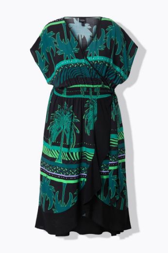 Moda za polnejše Haljina kaftan kratkih rukava plus velikost, xxl, Ulla Popken in Johann Popken (JP1880)