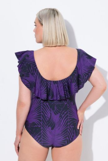 Moda za polnejše Kupaći kostim jednodijelni s volanom plus velikost, xxl, Ulla Popken in Johann Popken (JP1880)