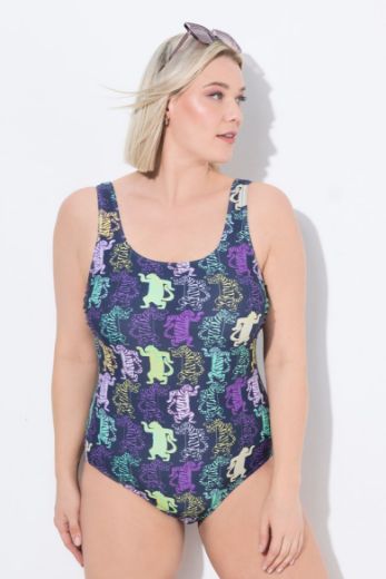 Moda za polnejše Kupaći kostim jednodijelni s motivom tigra plus velikost, xxl, Ulla Popken in Johann Popken (JP1880)