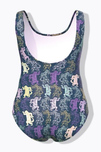 Moda za polnejše Kupaći kostim jednodijelni s motivom tigra plus velikost, xxl, Ulla Popken in Johann Popken (JP1880)