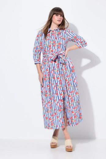 Moda za polnejše Haljina maxi 3/4 rukava plus velikost, xxl, Ulla Popken in Johann Popken (JP1880)