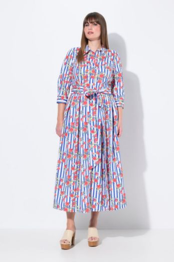 Moda za polnejše Haljina maxi 3/4 rukava plus velikost, xxl, Ulla Popken in Johann Popken (JP1880)