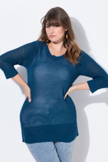 Moda za polnejše Pulover 3/4 rukava plus velikost, xxl, Ulla Popken in Johann Popken (JP1880)