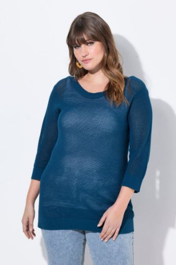 Moda za polnejše Pulover 3/4 rukava plus velikost, xxl, Ulla Popken in Johann Popken (JP1880)
