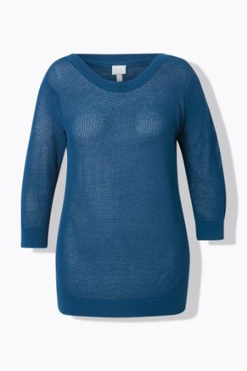 Moda za polnejše Pulover 3/4 rukava plus velikost, xxl, Ulla Popken in Johann Popken (JP1880)