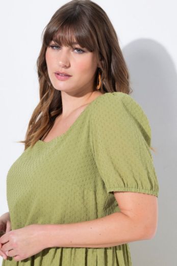 Moda za polnejše Haljina maxi kratkih rukava plus velikost, xxl, Ulla Popken in Johann Popken (JP1880)