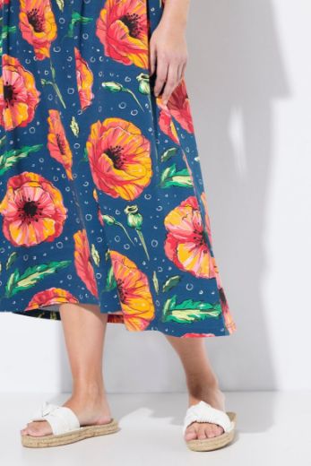 Moda za polnejše Haljina maxi kratkih rukava V ovratnika plus velikost, xxl, Ulla Popken in Johann Popken (JP1880)