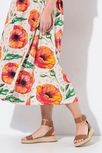 Moda za polnejše Haljina maxi kratkih rukava V ovratnika plus velikost, xxl, Ulla Popken in Johann Popken (JP1880)