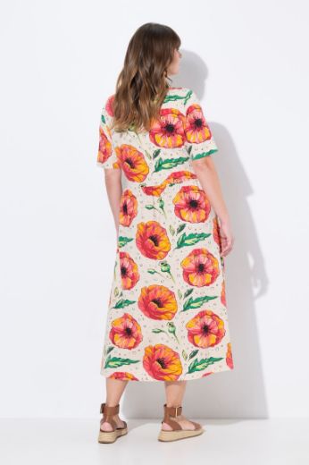 Moda za polnejše Haljina maxi kratkih rukava V ovratnika plus velikost, xxl, Ulla Popken in Johann Popken (JP1880)